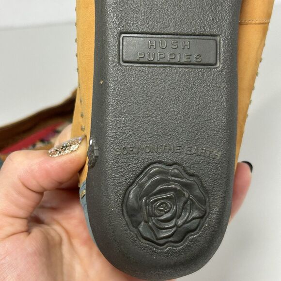 Hush Puppies Comfort Zone Leather Slip-On Loafers Women Shoes 8B Floral - Picture 6 of 8